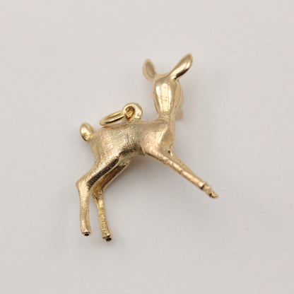 9ct Gold and Ruby Deer Charm