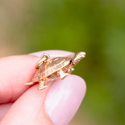 9ct gold tortoise charm