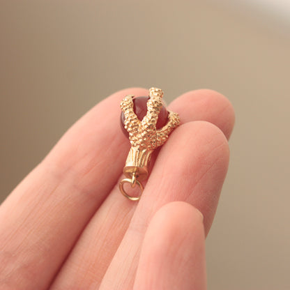 vintage 9ct gold talon charm