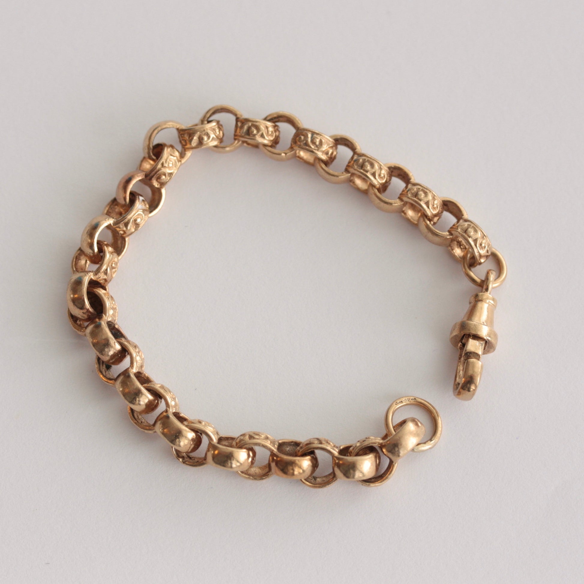 9ct gold belcher bracelet
