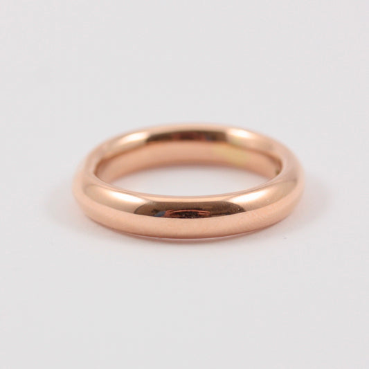 Vintage Chunky 9ct Rose Gold Band Ring, 1939