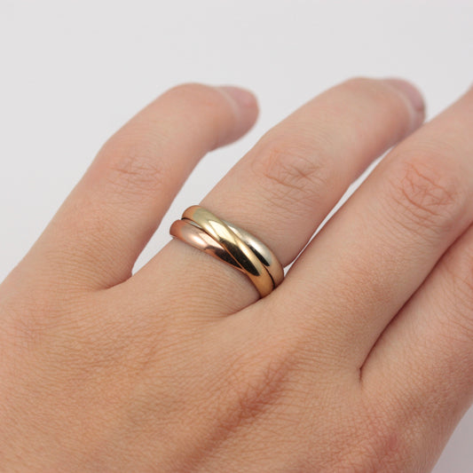 vintage 9ct gold russian wedding ring