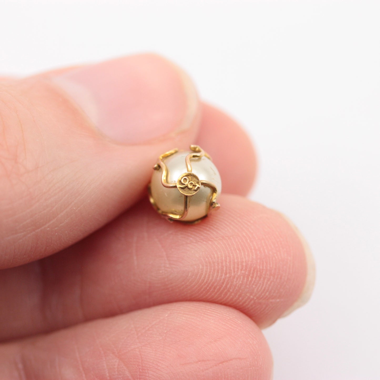 antique art nouveau 9ct gold pearl pendant