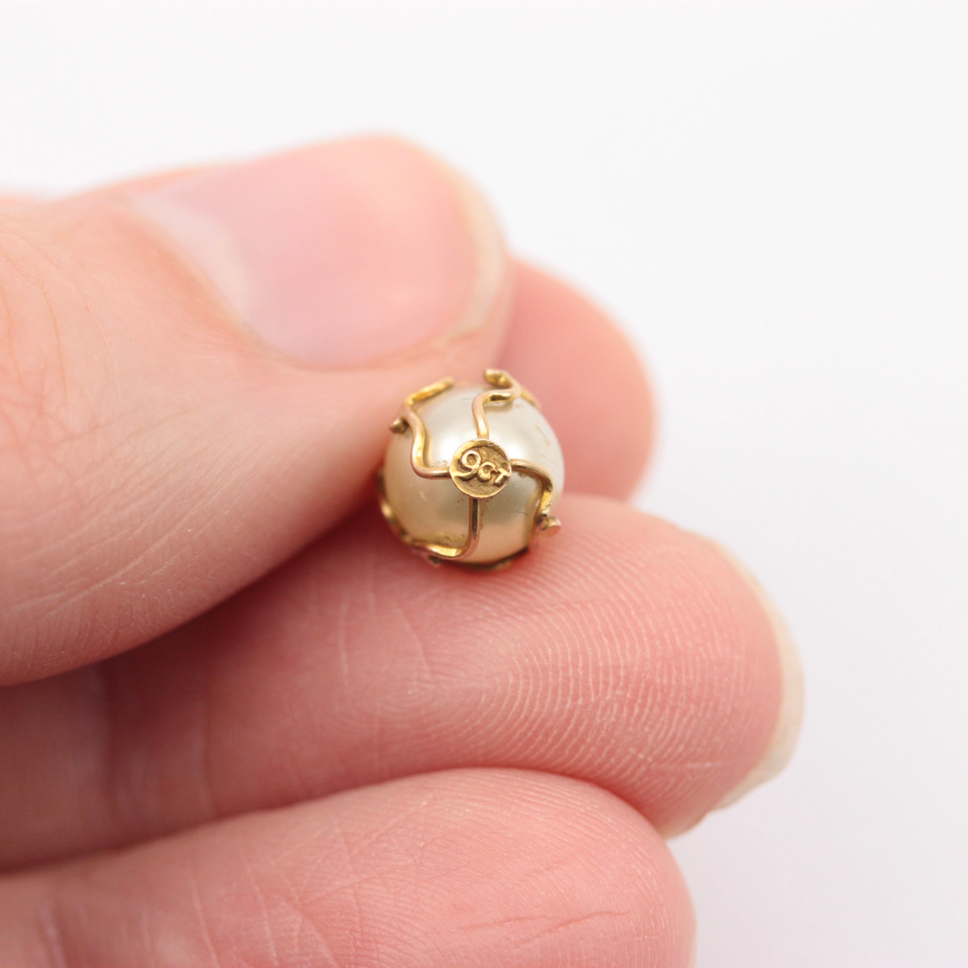 antique art nouveau 9ct gold pearl pendant