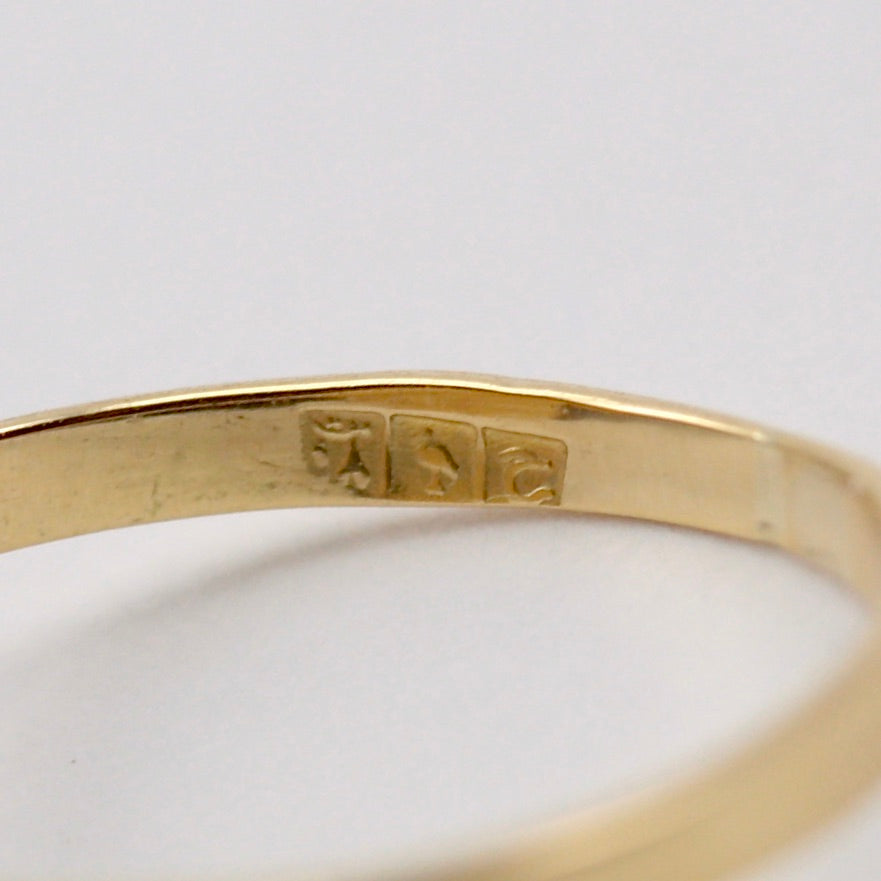 Vintage 18ct Egyptian Gold Scarab Beetle Ring, 1946 - 47.