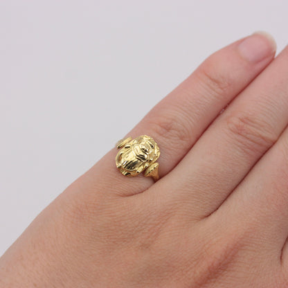 Vintage 18ct Egyptian Gold Scarab Beetle Ring, 1946 - 47.