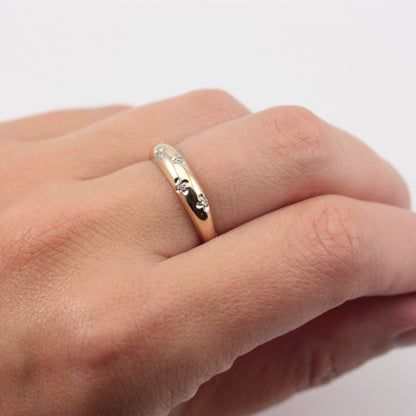 patterned diamond ring