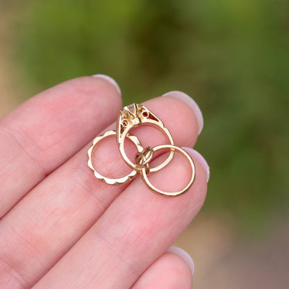vintage wedding eternity engagement ring charms