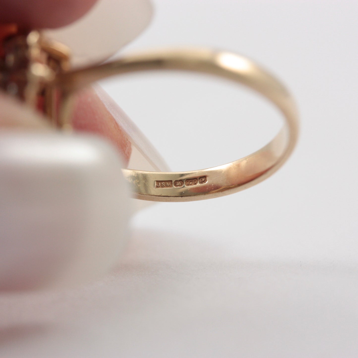Vintage 9ct Gold Rope Edge Clear Cubic Zirconia Cluster Ring, 1970s