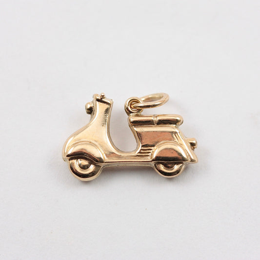 1970s 9ct gold scooter charm