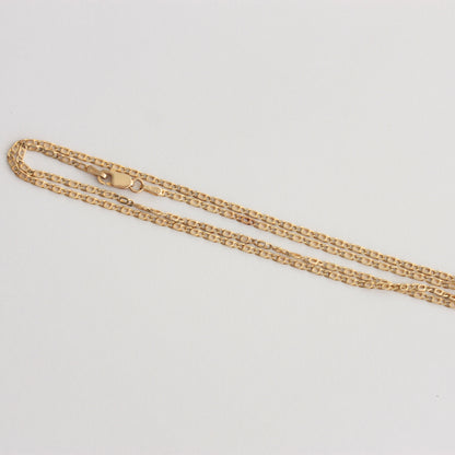 Pre-owned Italian 14K Gold Fancy Link Chain Necklace, 20 inches