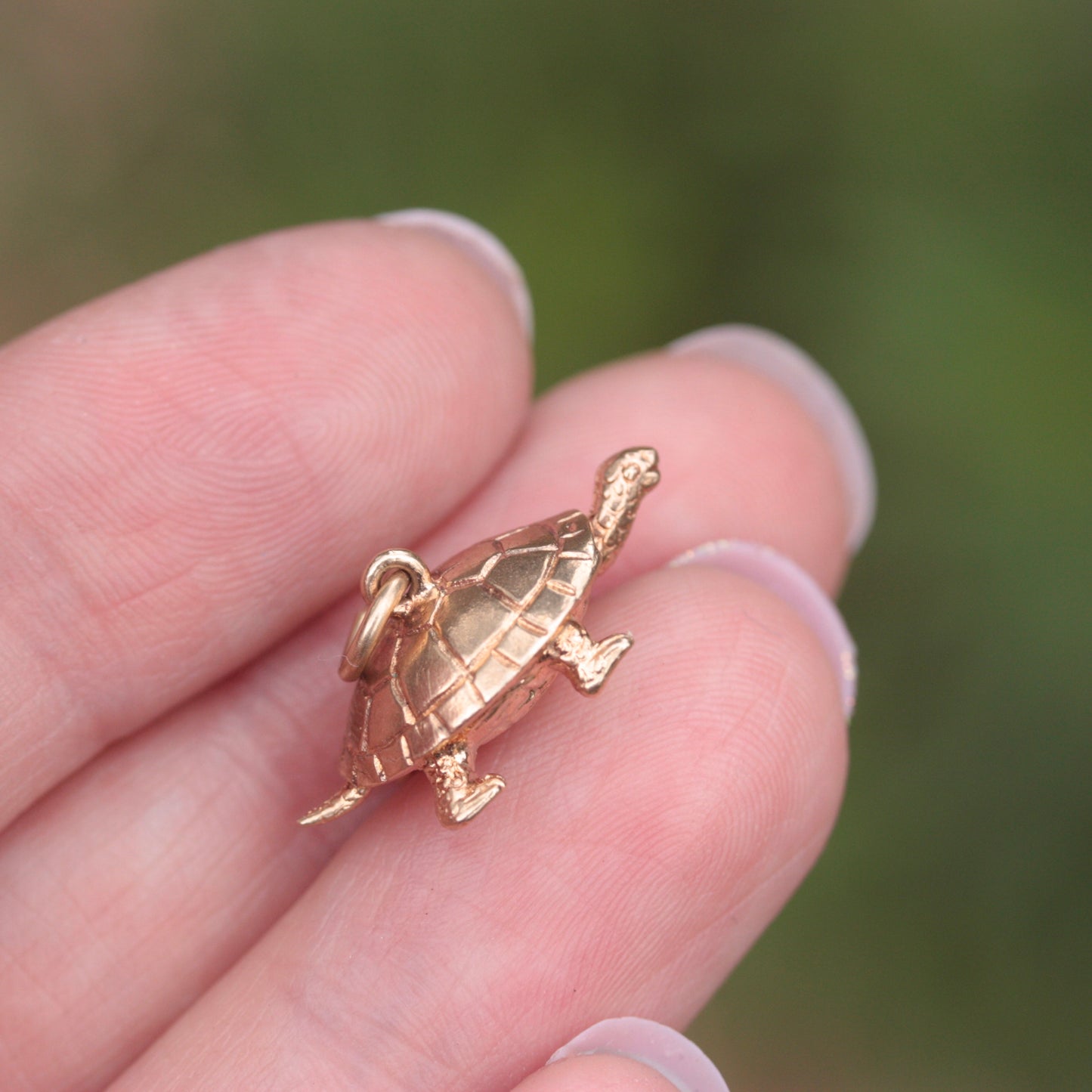 vintage gold tortoise charm