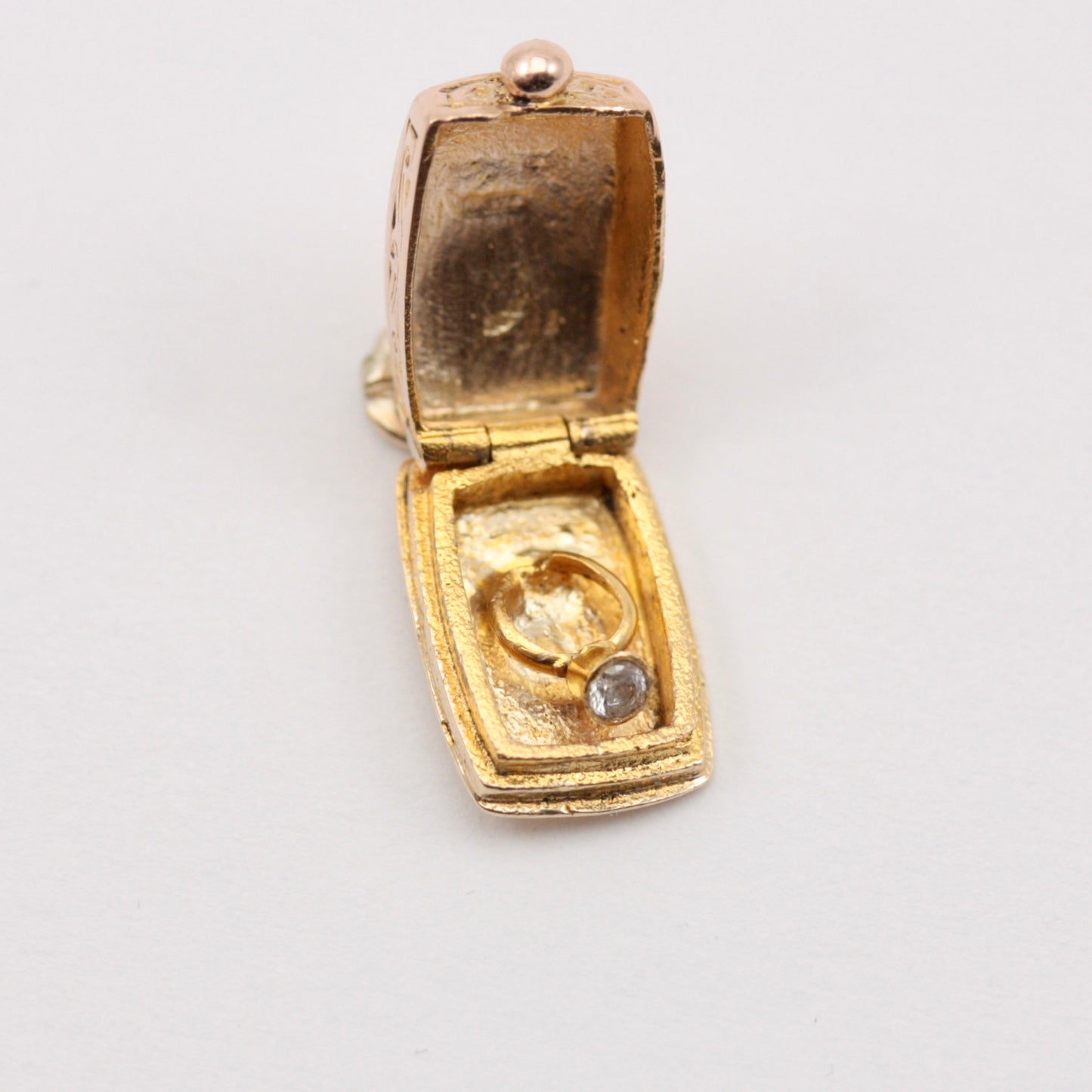 vintage engagement ring in box charm