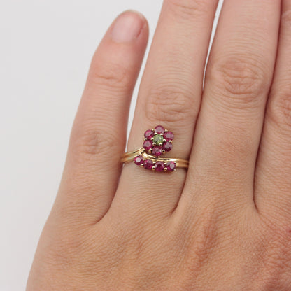 tourmaline flower cluster ring