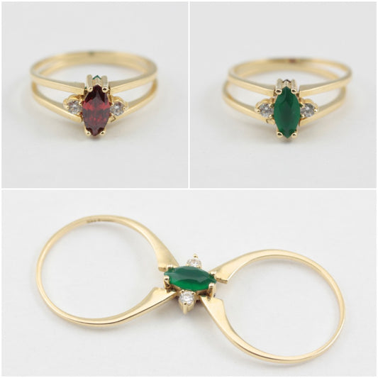 14ct gold reversible ring by Arpas