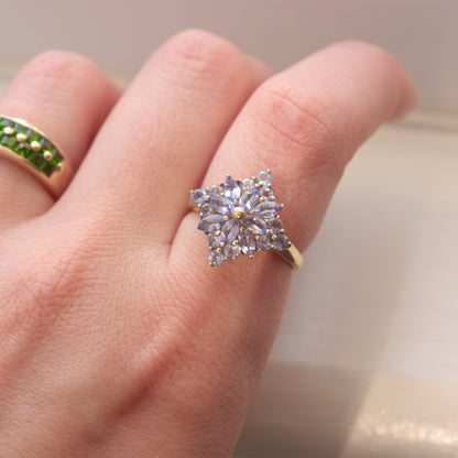 second hand gold tanzanite ring