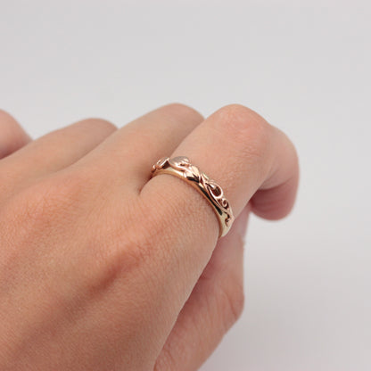 Pre-owned 9ct Rose and Yellow Welsh Gold 'Tree of Life' Ring
