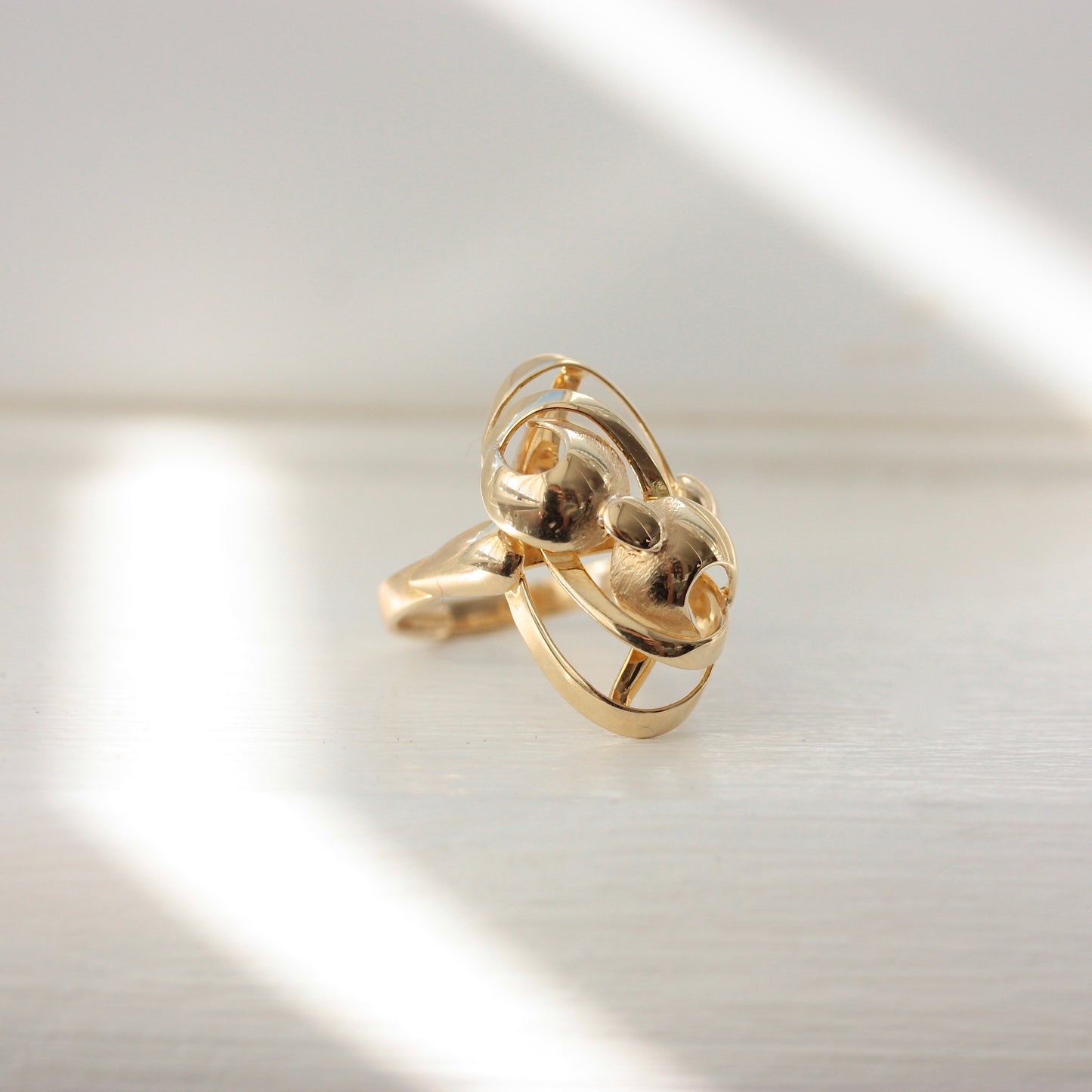 Pre-owned 9ct Gold Modernist Style Ring, 2005