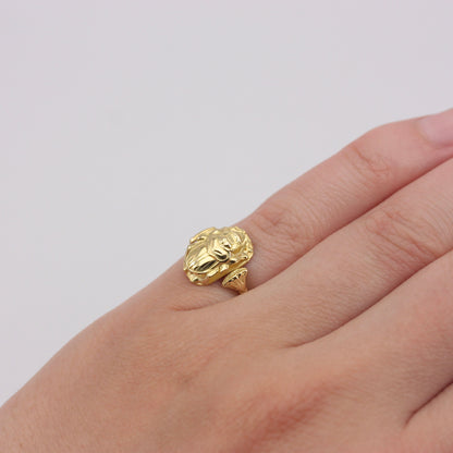 Vintage 18ct Egyptian Gold Scarab Beetle Ring, 1946 - 47.