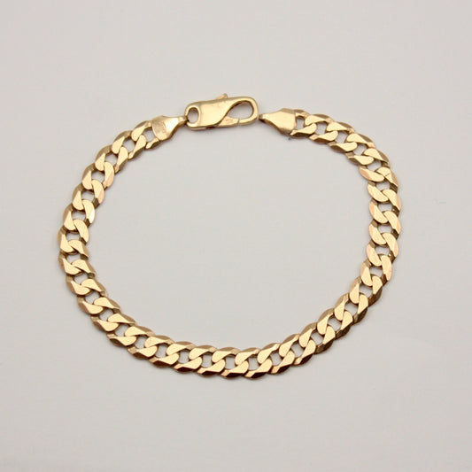 9ct gold curb chain bracelet