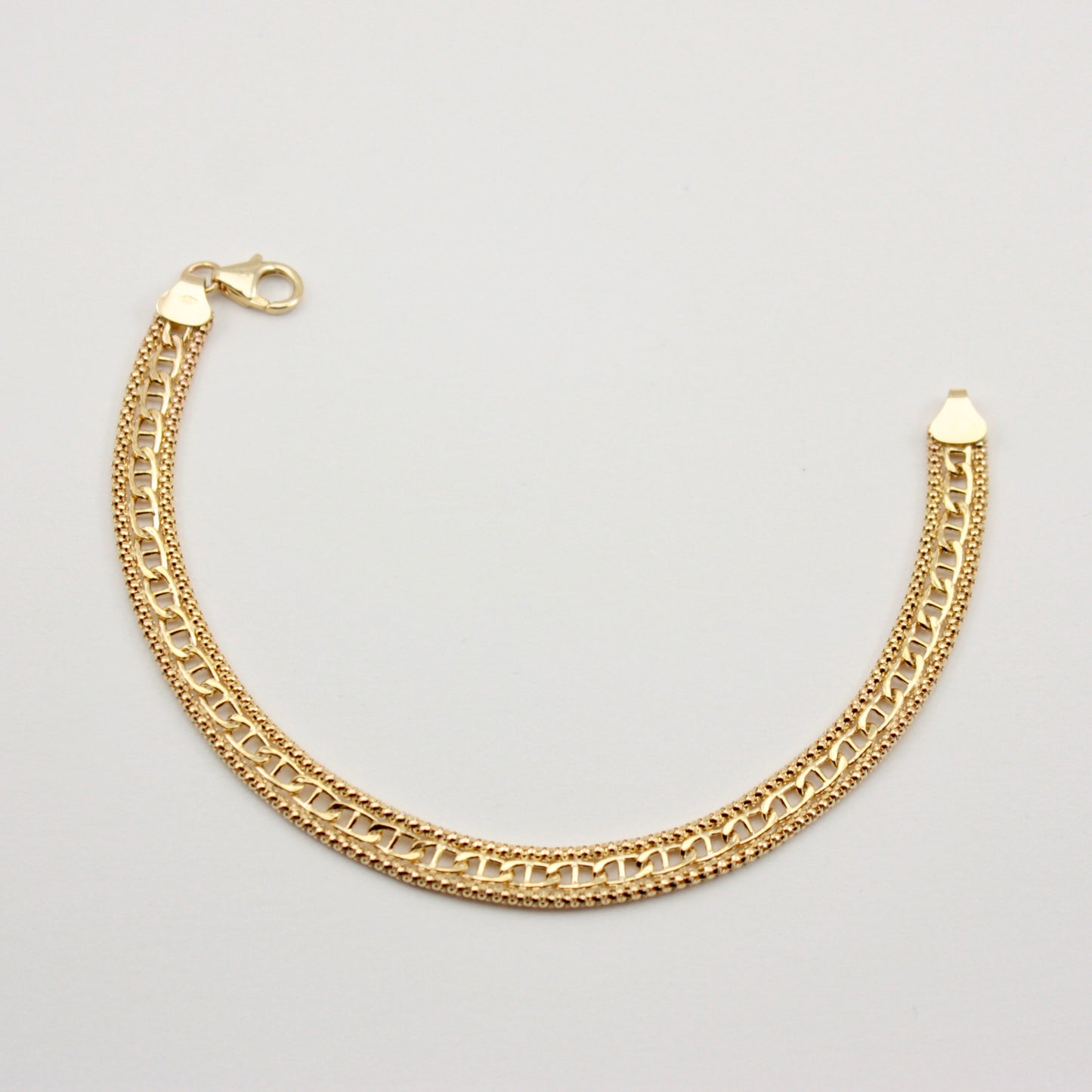 9ct gold anchor chain bracelet