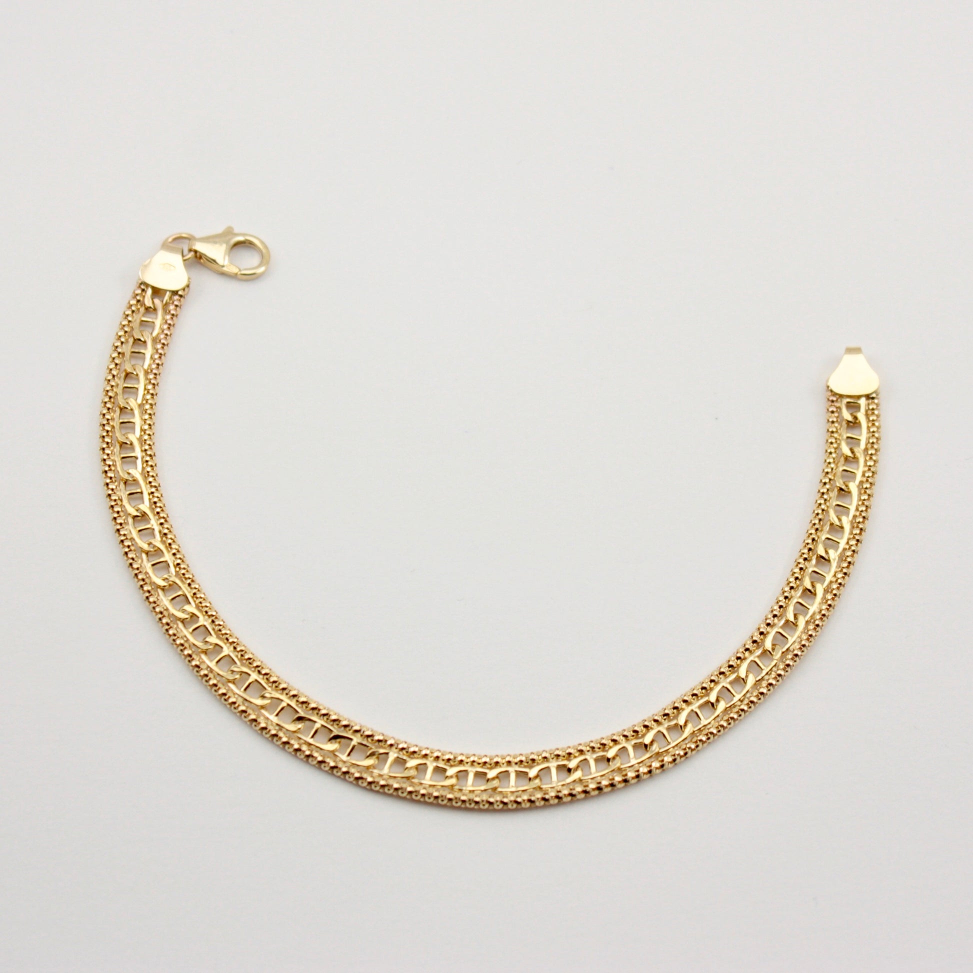 9ct gold anchor chain bracelet