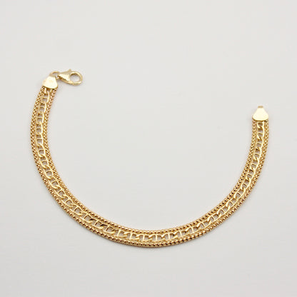 9ct gold anchor chain bracelet