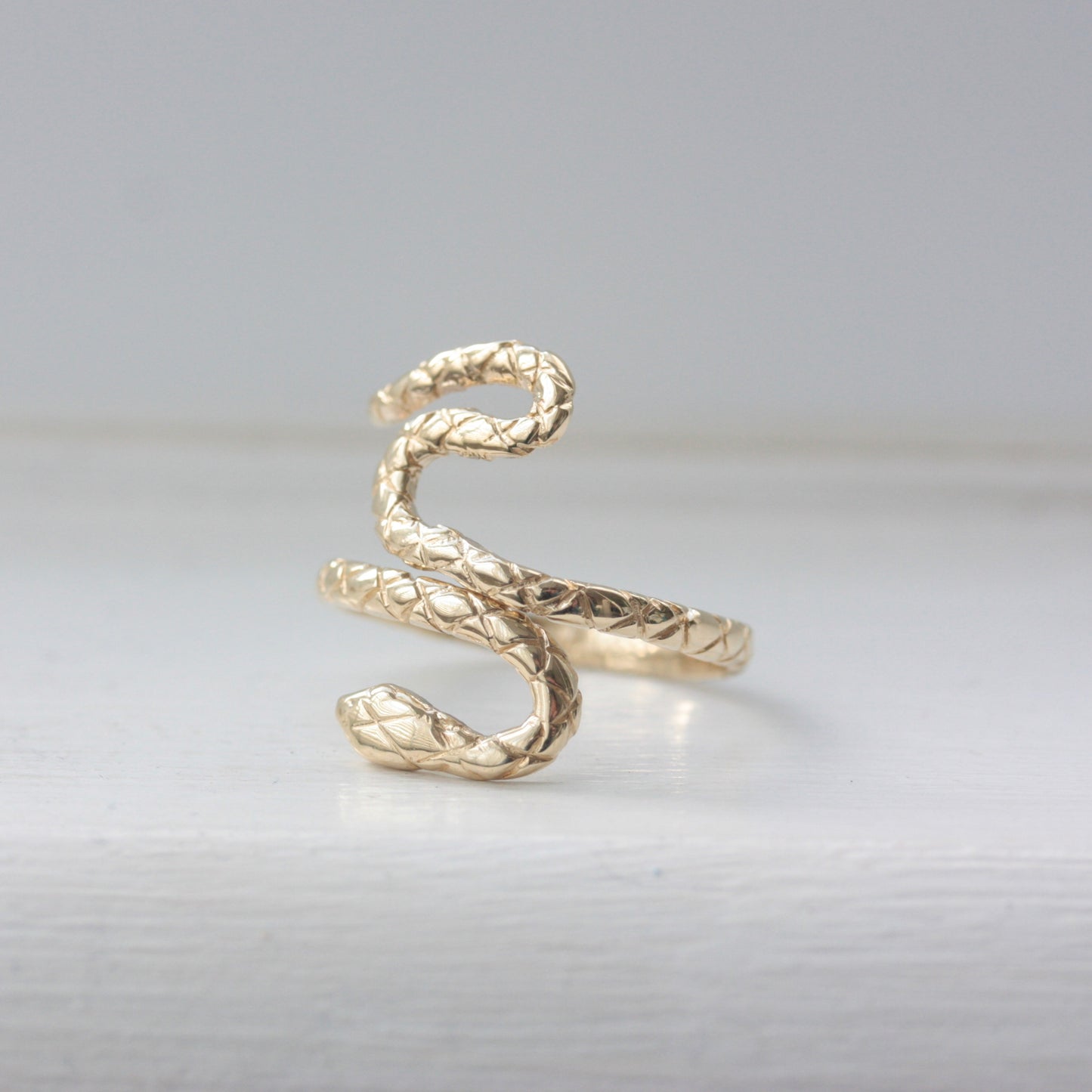 vintage 9ct gold snake ring by QVC