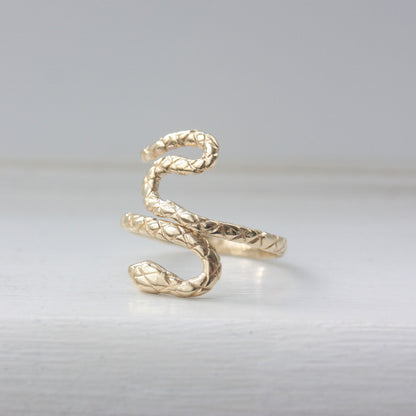 vintage 9ct gold snake ring by QVC