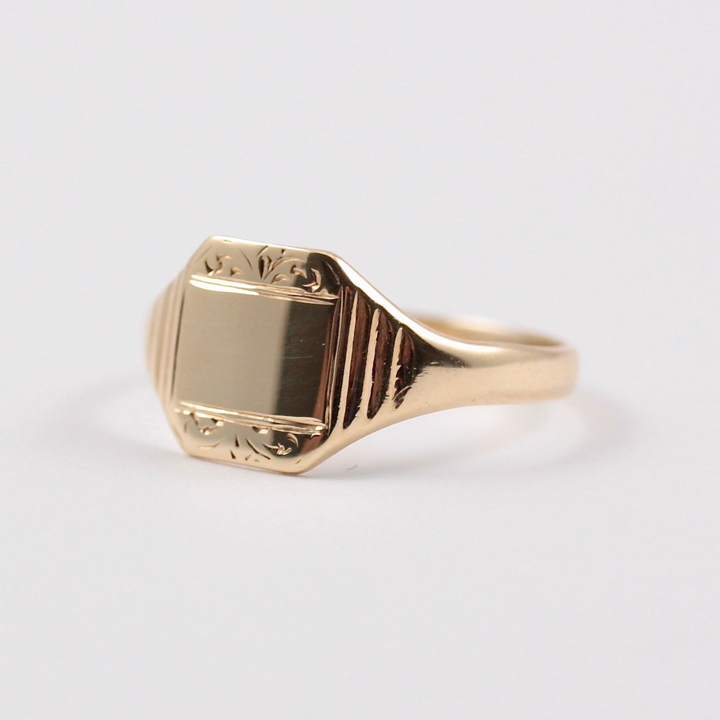 Vintage 9ct Gold Baby Signet Ring, Size F, 1960