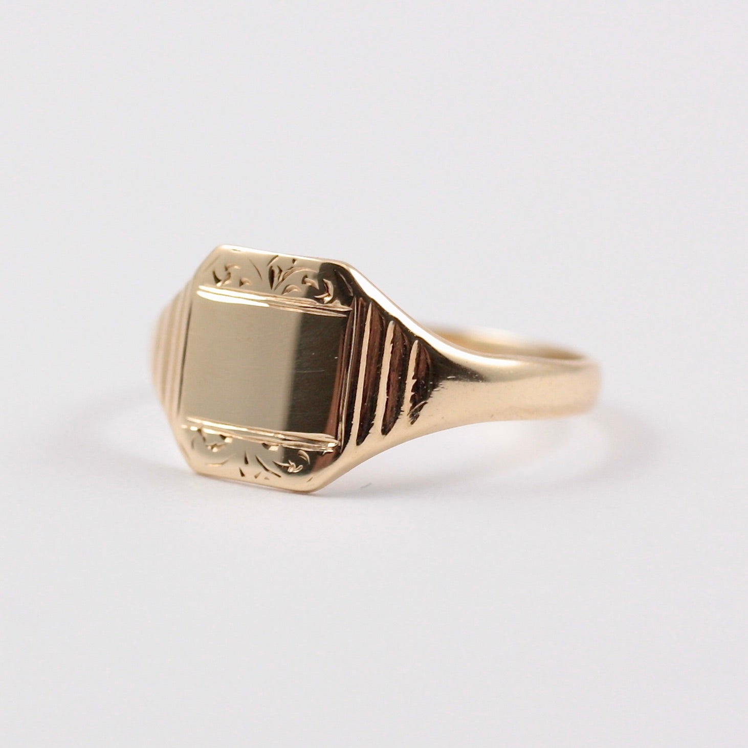 Vintage 9ct Gold Baby Signet Ring, Size F, 1960