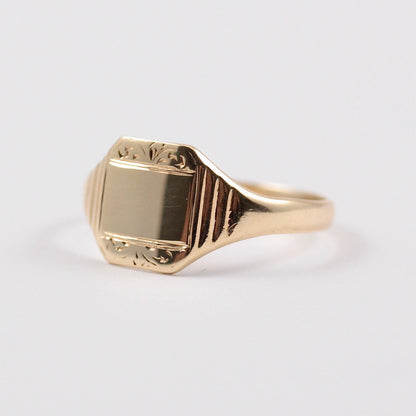 Vintage 9ct Gold Baby Signet Ring, Size F, 1960