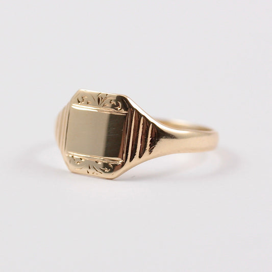 Vintage 9ct Gold Baby Signet Ring, Size F, 1960