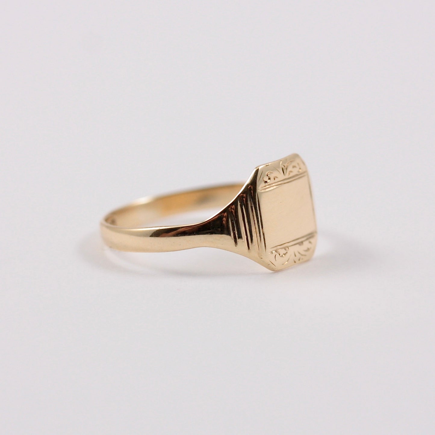Vintage 9ct Gold Baby Signet Ring, Size F, 1960