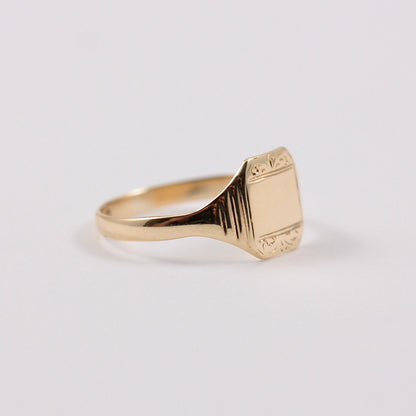 Vintage 9ct Gold Baby Signet Ring, Size F, 1960