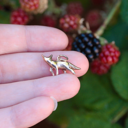 heavy gold fox charm