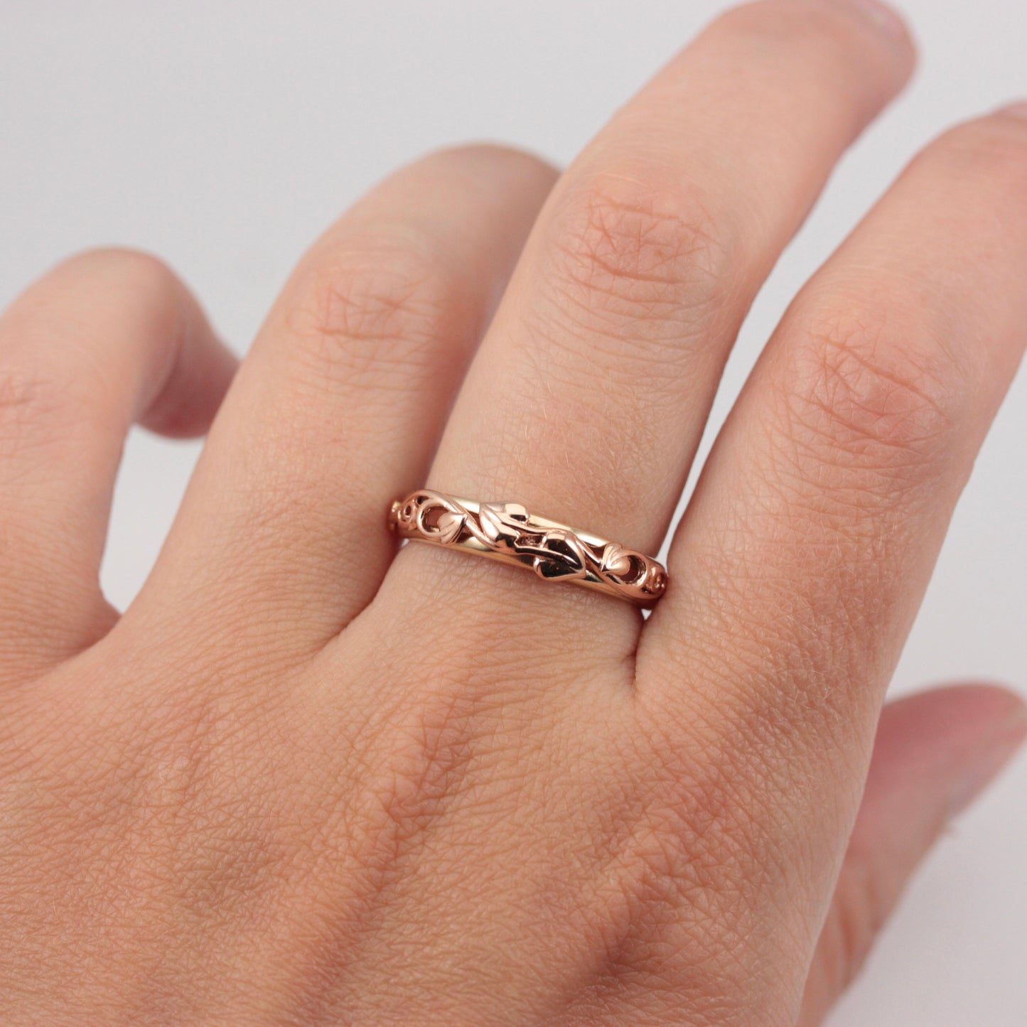 Pre-owned 9ct Rose and Yellow Welsh Gold 'Tree of Life' Ring