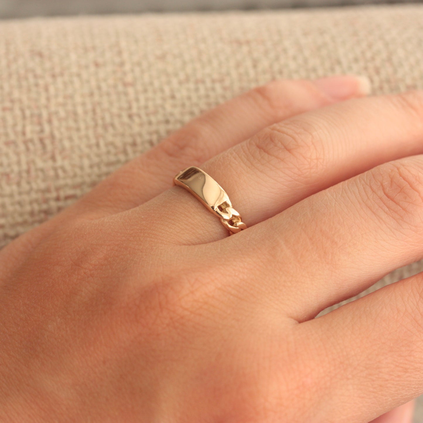 curb chain identity ring