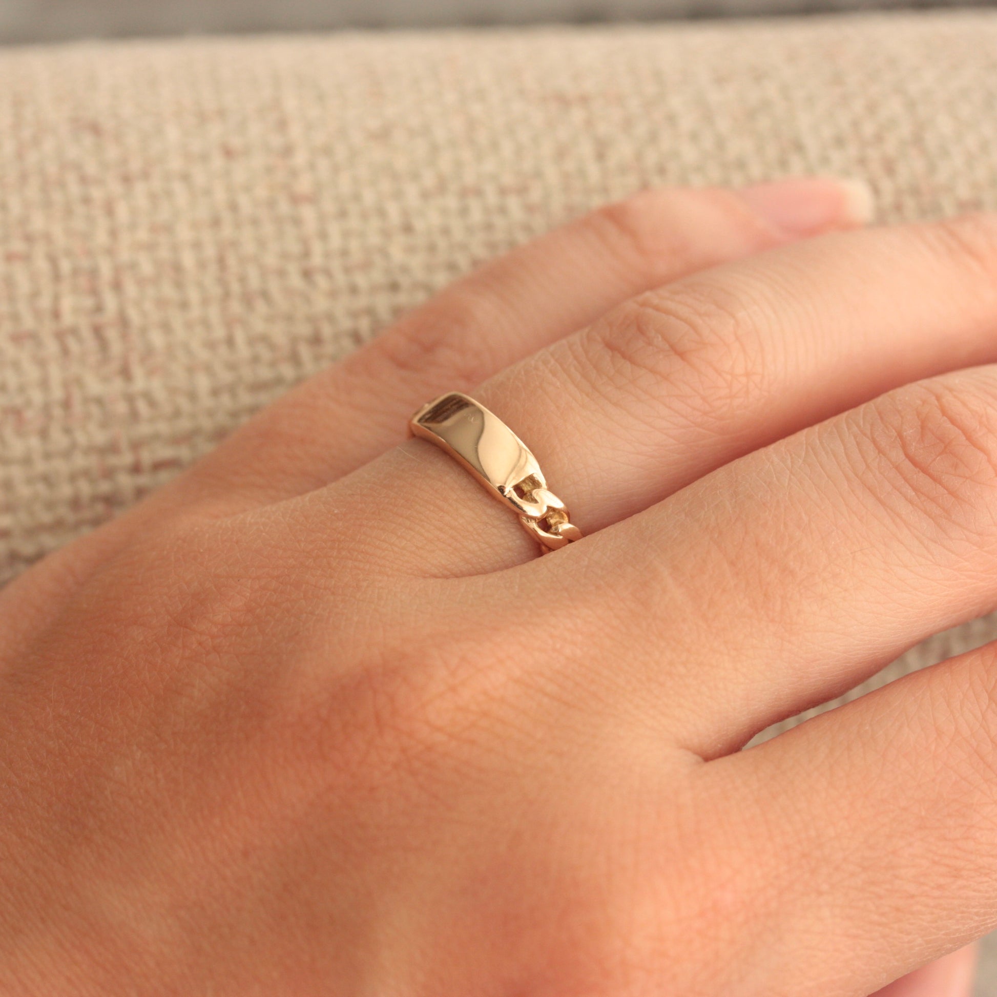 curb chain identity ring