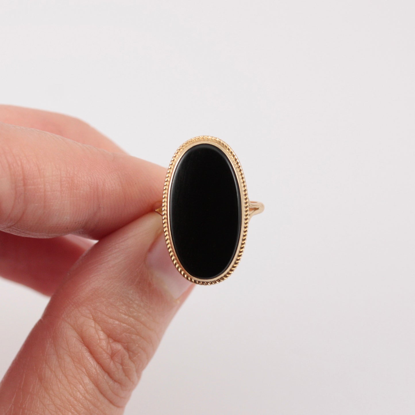 vintage onyx statement ring