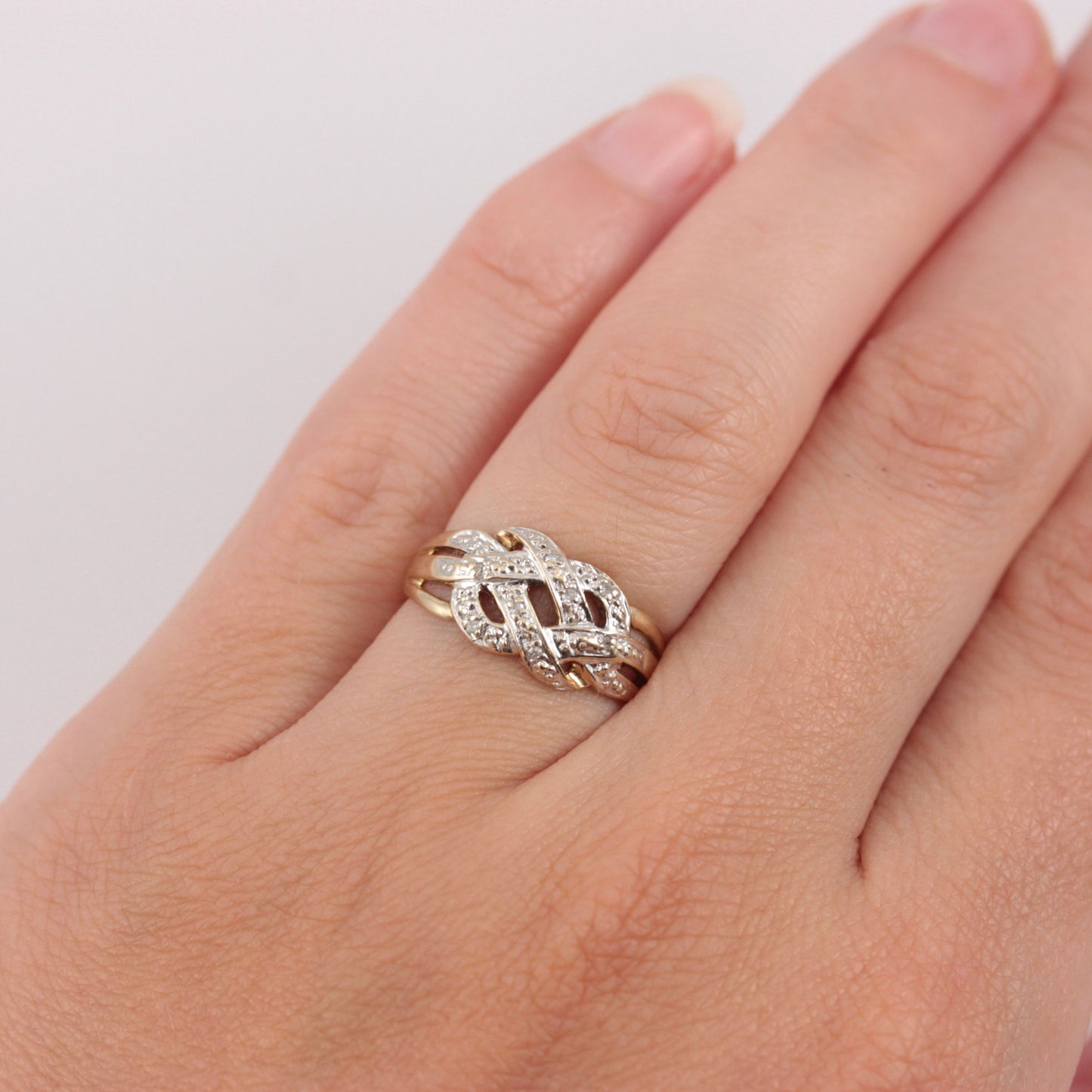 second hand diamond knot ring