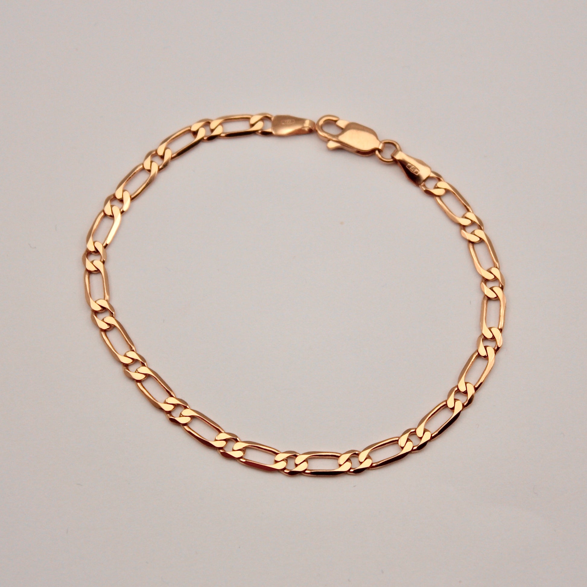 vintage 9ct gold curb chain bracelet