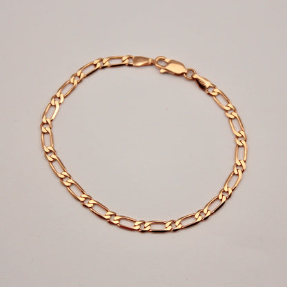 vintage 9ct gold curb chain bracelet