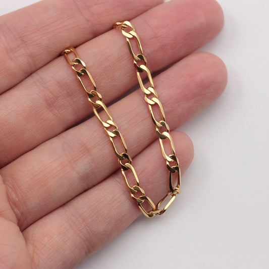 vintage 9ct gold fancy curb chain bracelet