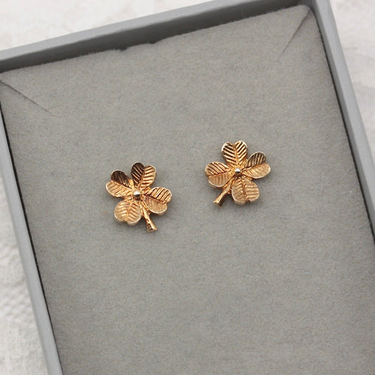 1970s clover stud earrings