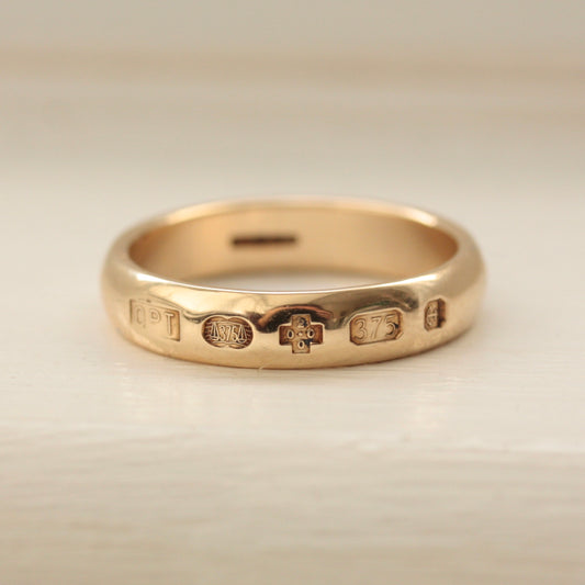 vintage 9ct gold millenium hallmark ring