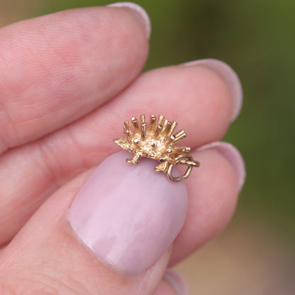 vintage hedgehog charm
