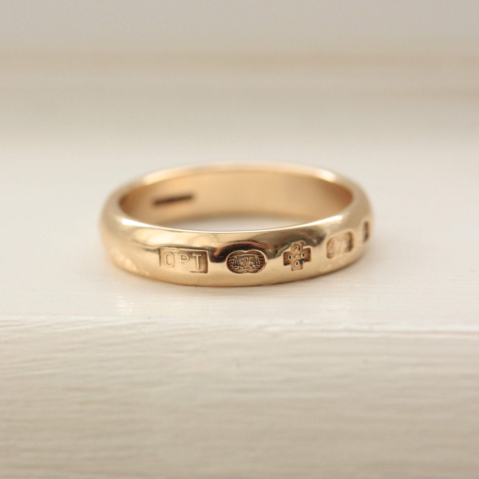 vintage 9ct gold ingot ring