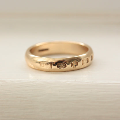 vintage 9ct gold ingot ring