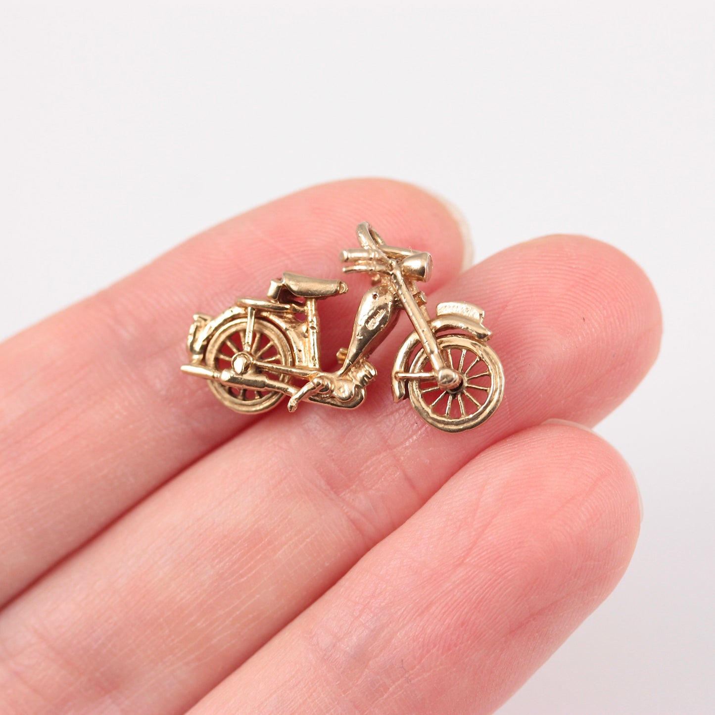 1970s 9ct gold motorcycle charm